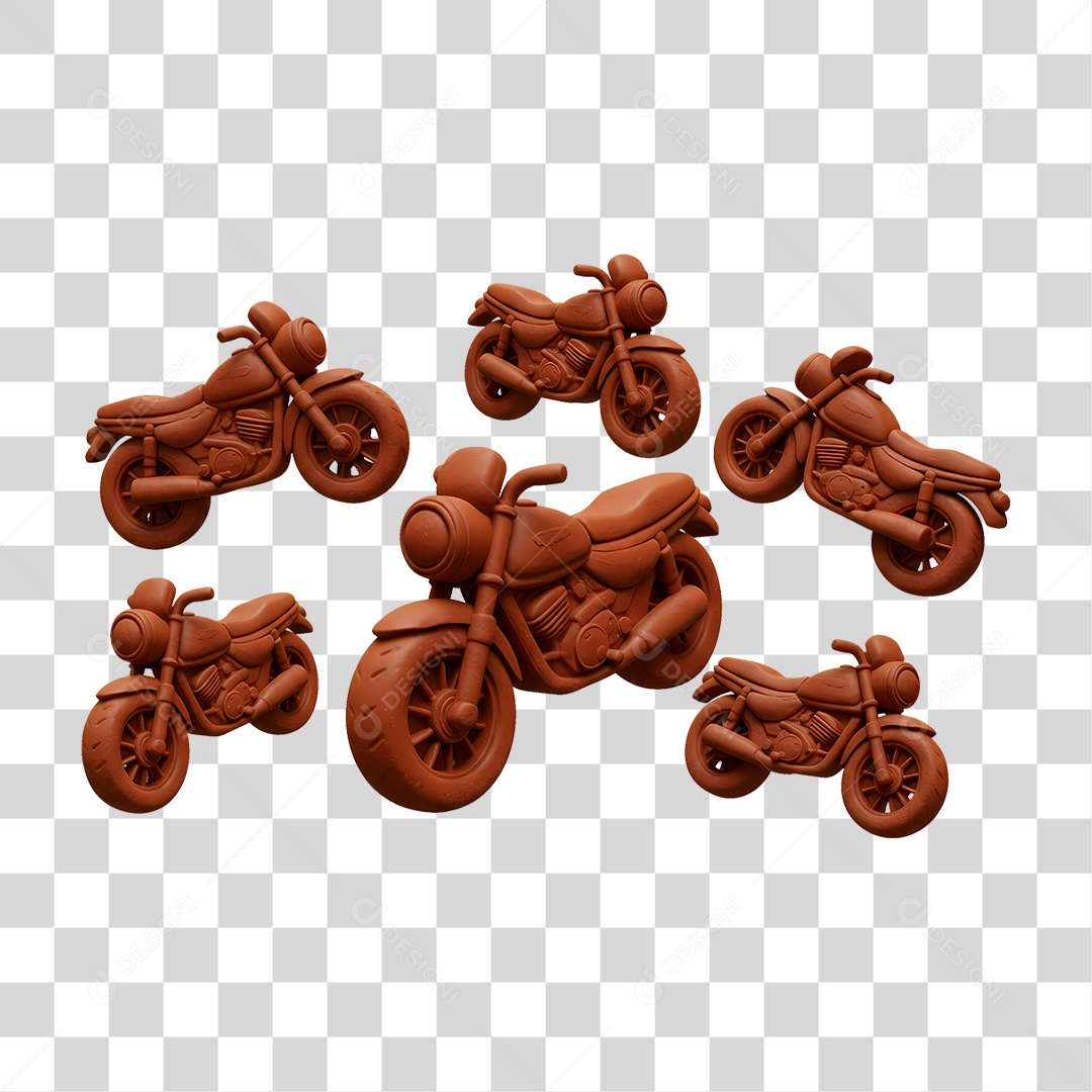 Motocicleta de Chocolate PNG Transparente