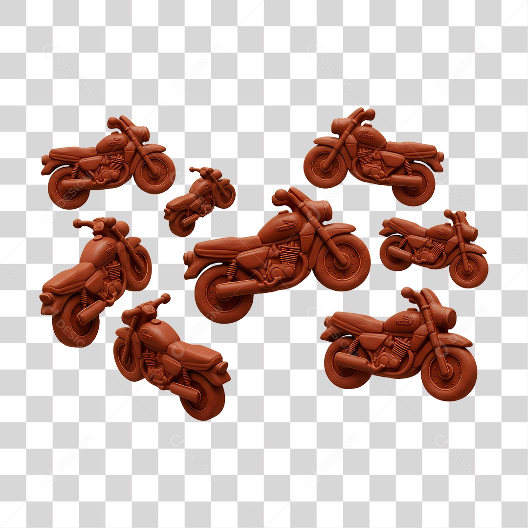 Motocicleta de Chocolate PNG Transparente