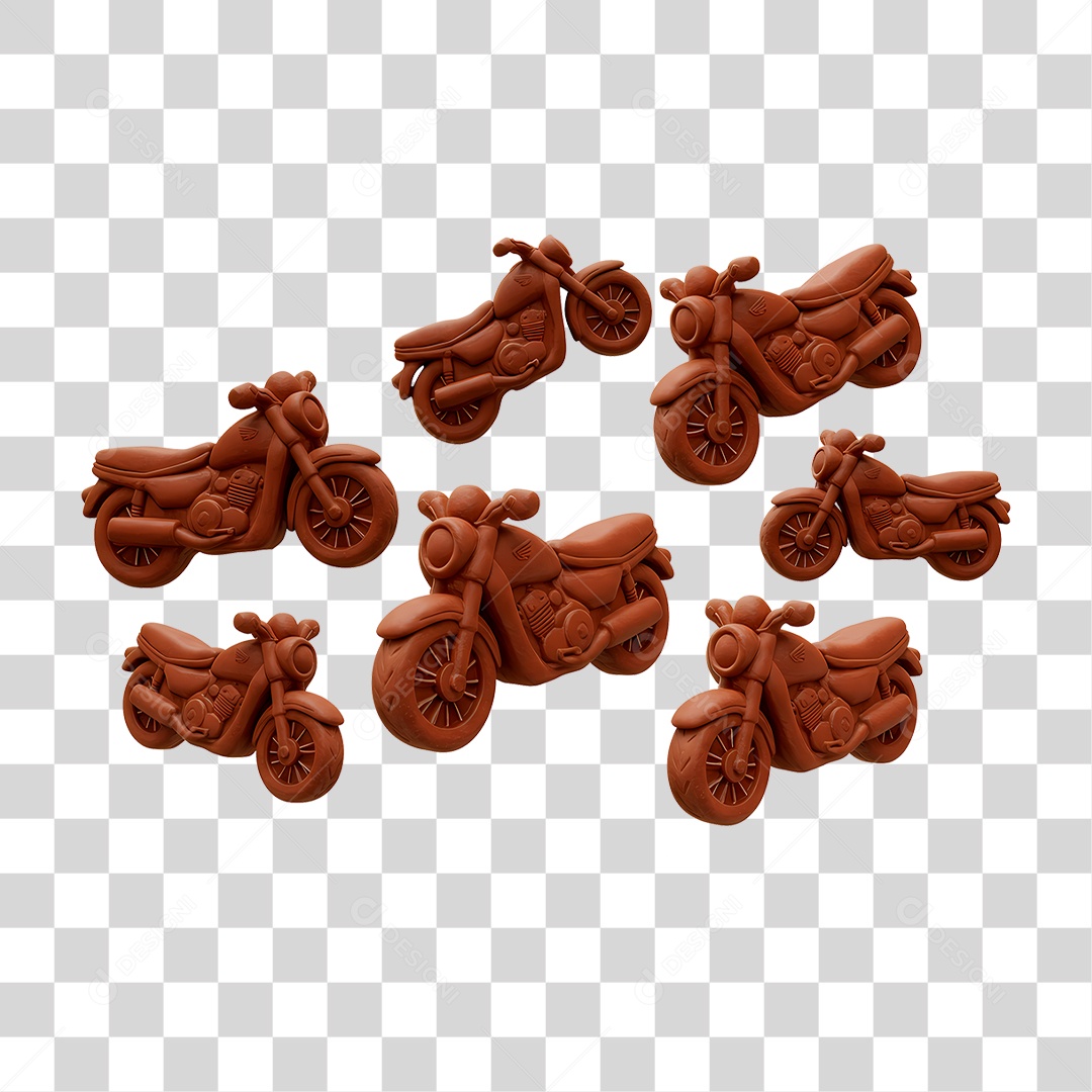 Motocicleta de Chocolate PNG Transparente