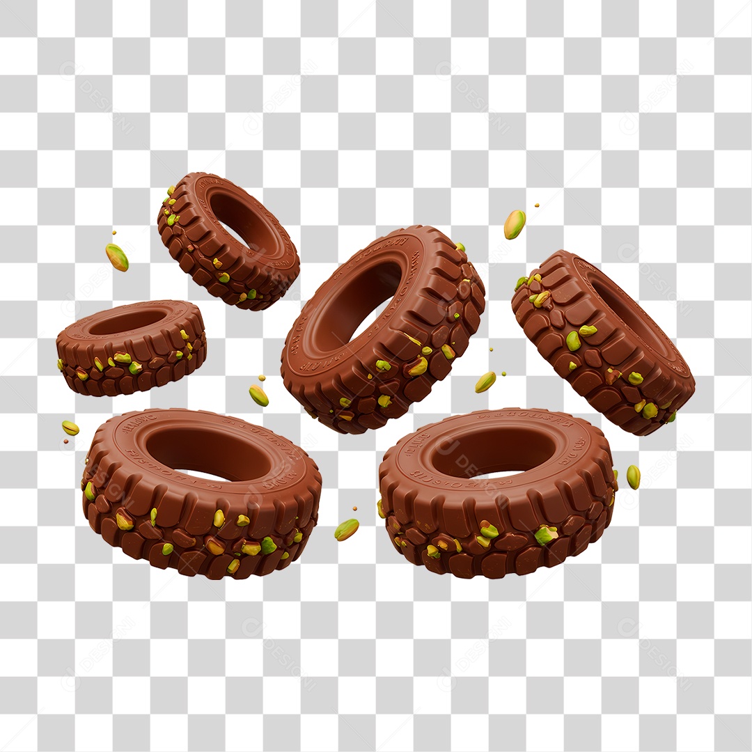 Pneu de Chocolate PNG Transparente