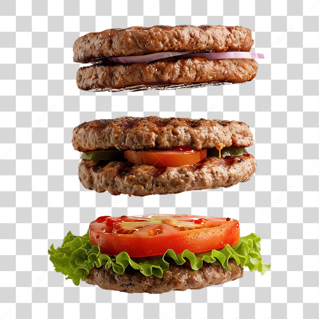 Hambúrguer Grelhados PNG Transparente