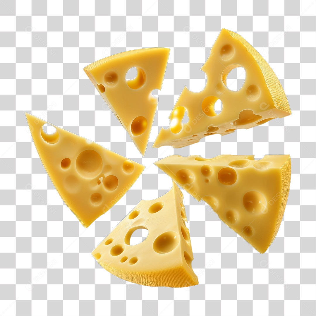 Fatias de Queijo PNG Transparente