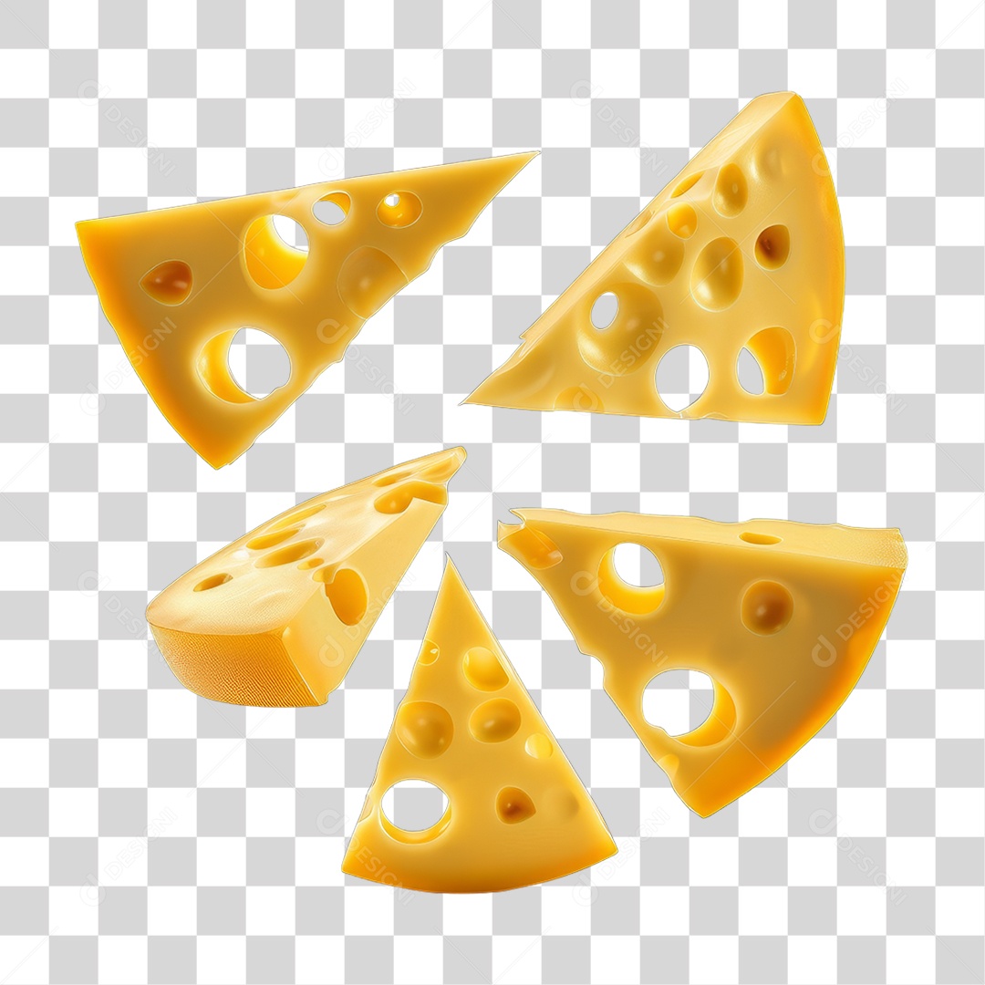 Fatias de Queijo PNG Transparente