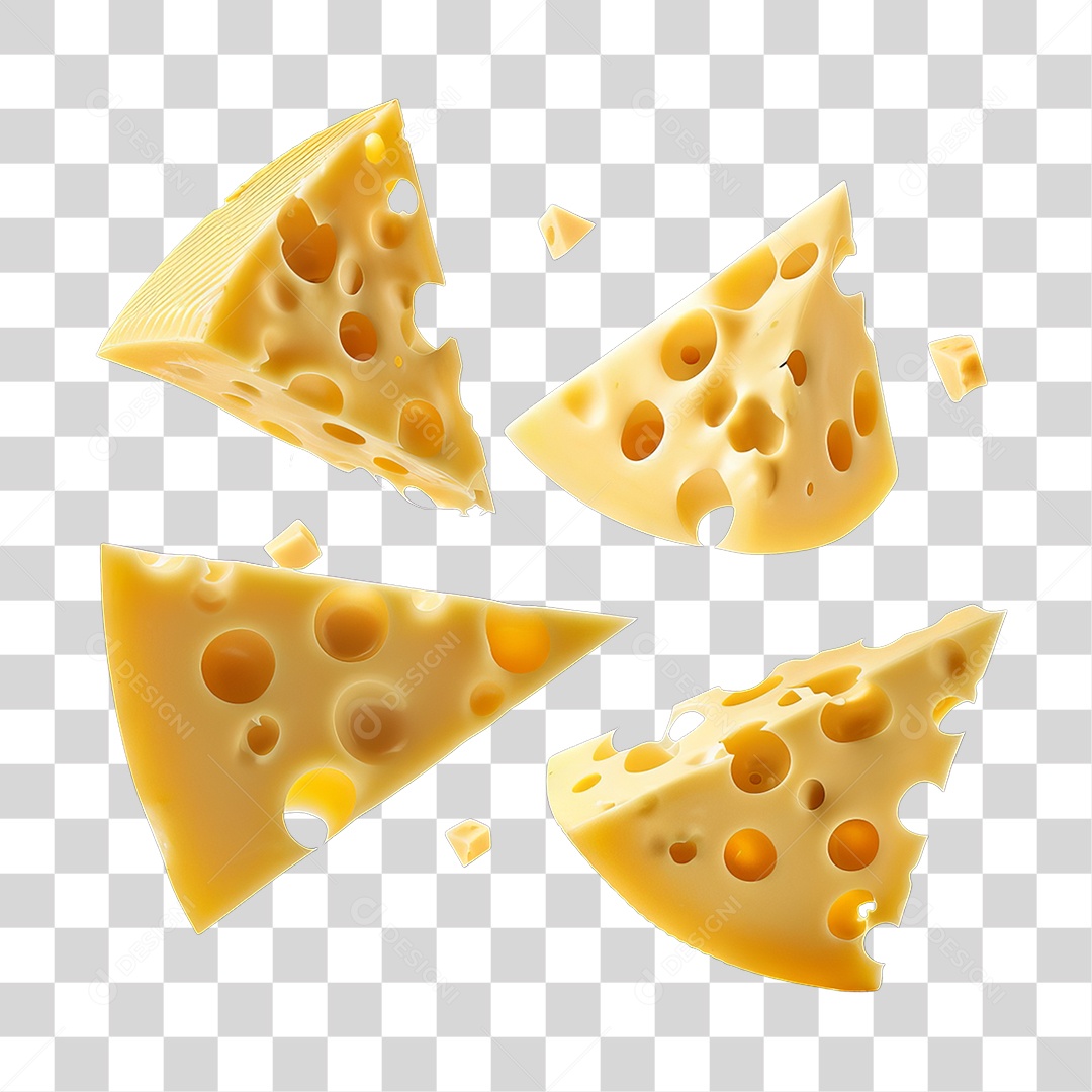 Fatias de Queijo PNG Transparente