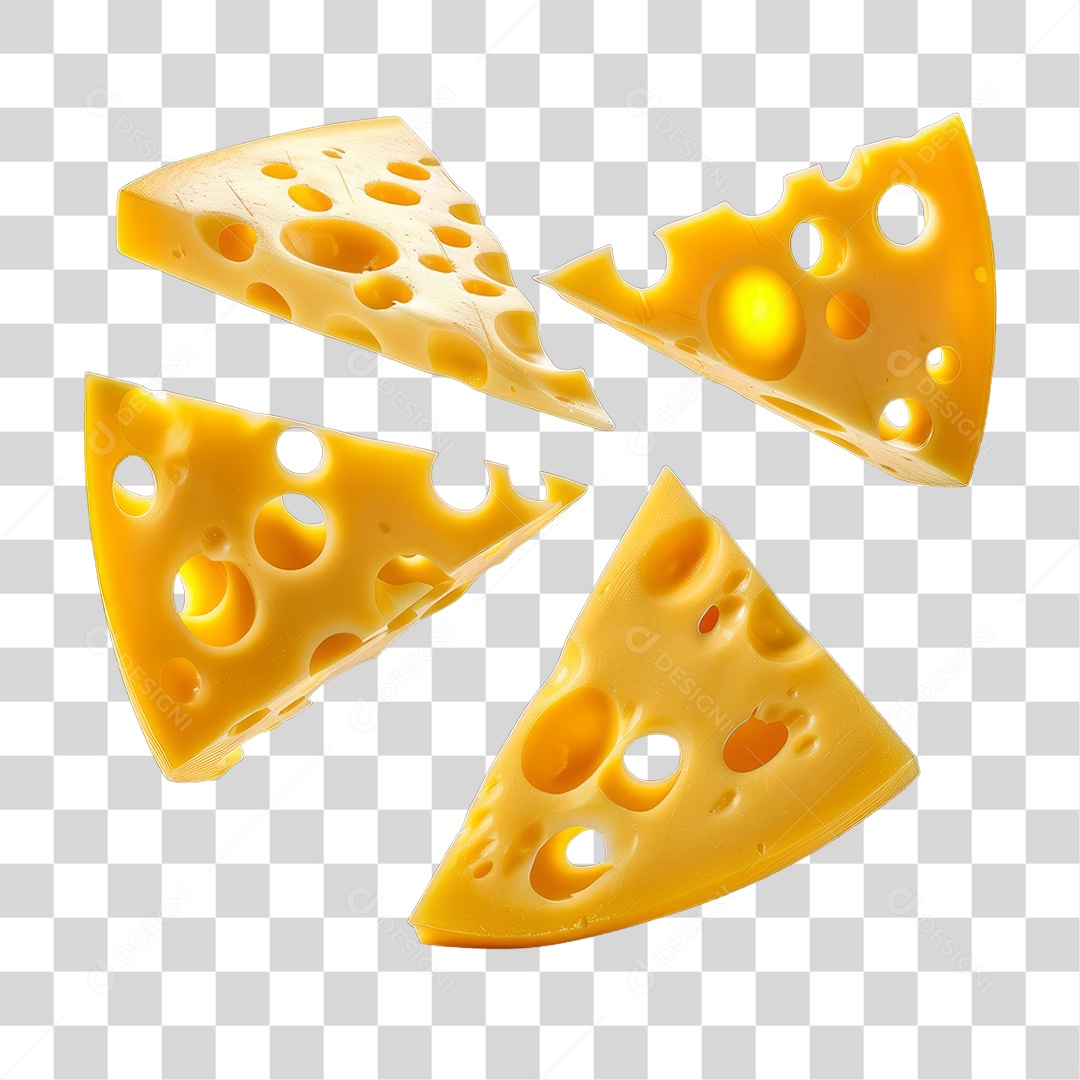 Fatias de Queijo PNG Transparente