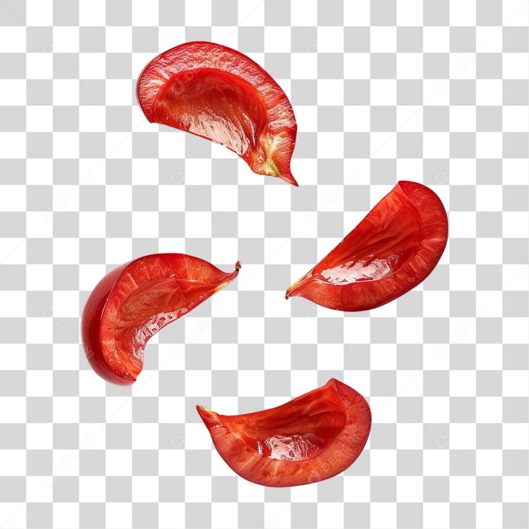 Fatias de Cerejas PNG Transparente