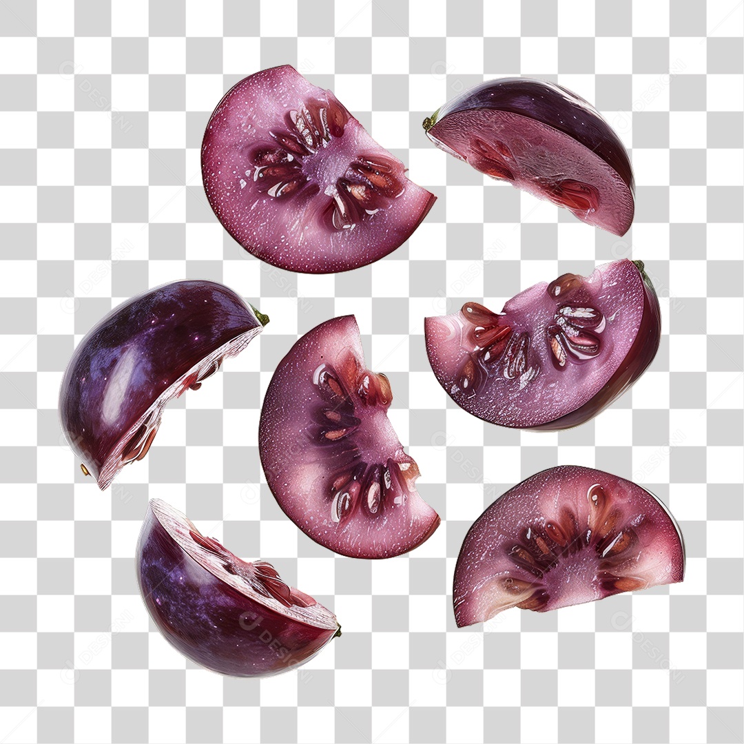 Fatias de Uvas PNG Transparente