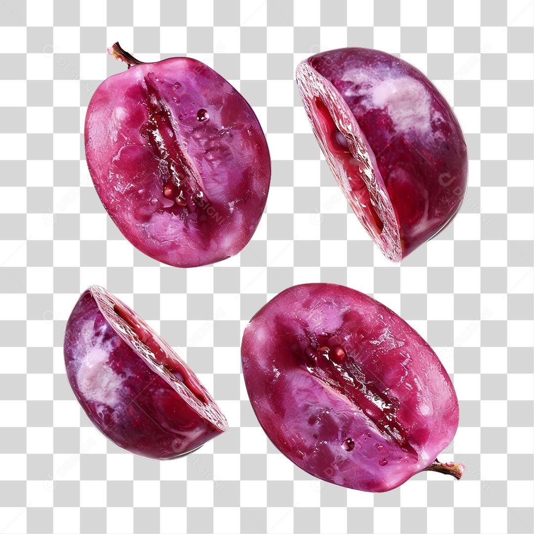 Fatias de Uvas PNG Transparente