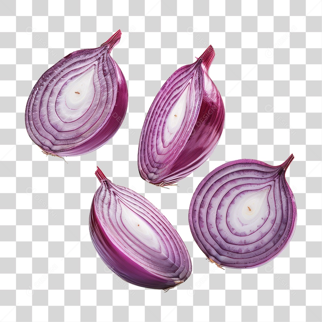 Cebolas Fatiadas PNG Transparente