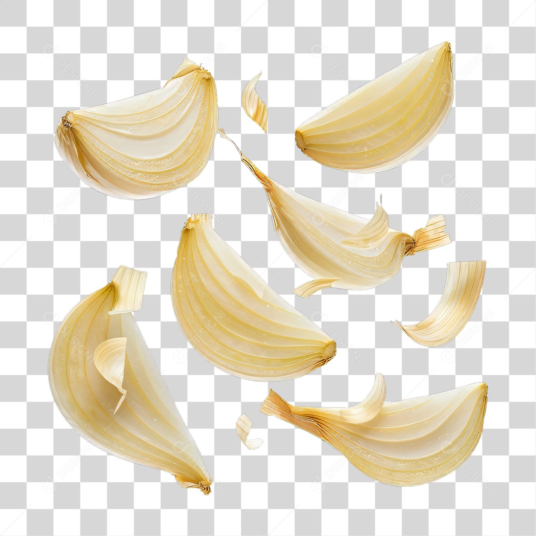 Cebolas Fatiadas PNG Transparente