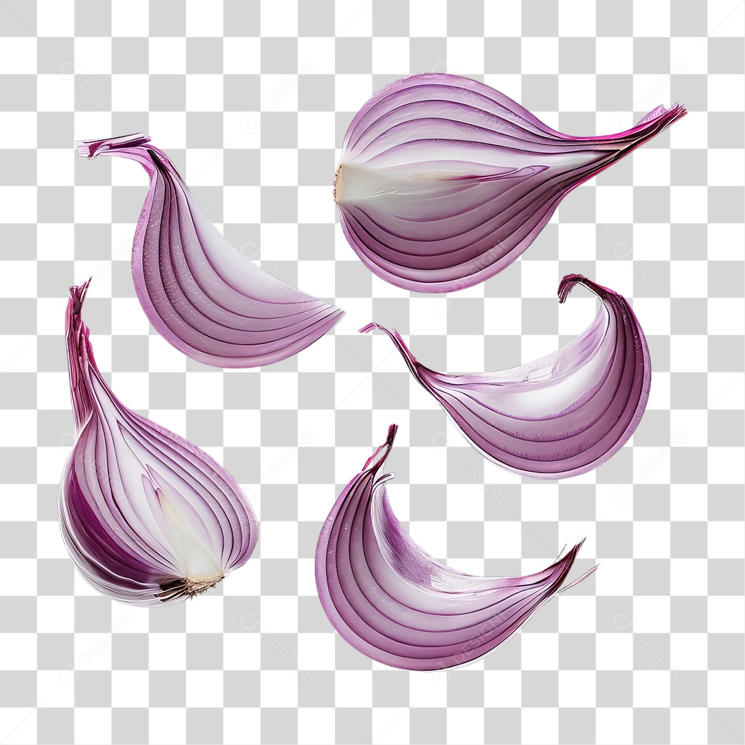 Cebolas Fatiadas PNG Transparente
