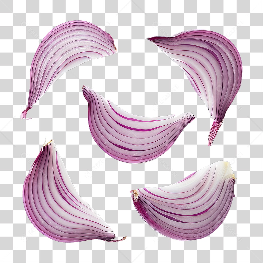 Cebolas Fatiadas PNG Transparente