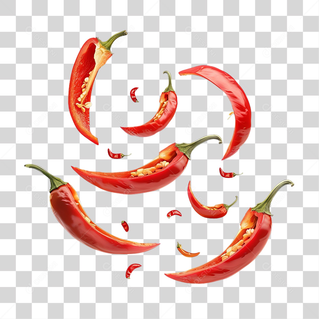 Pimentas Vermelhas PNG Transparente