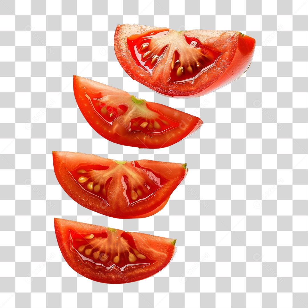 Fatias de Tomates Frutas PNG Transparente