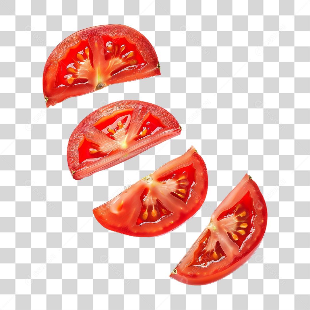 Fatias de Tomates Frutas PNG Transparente