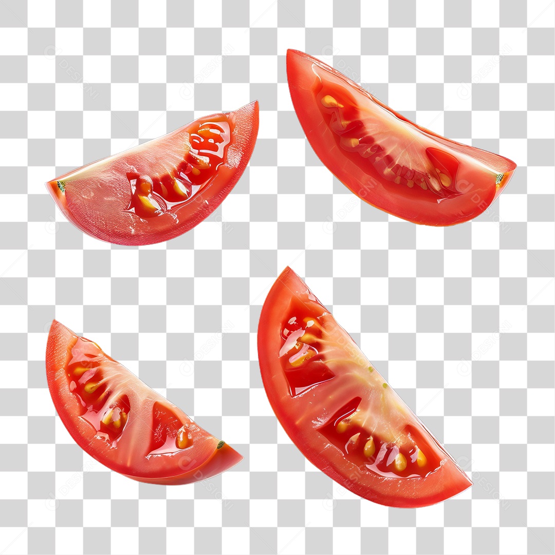 Fatias de Tomates Frutas PNG Transparente