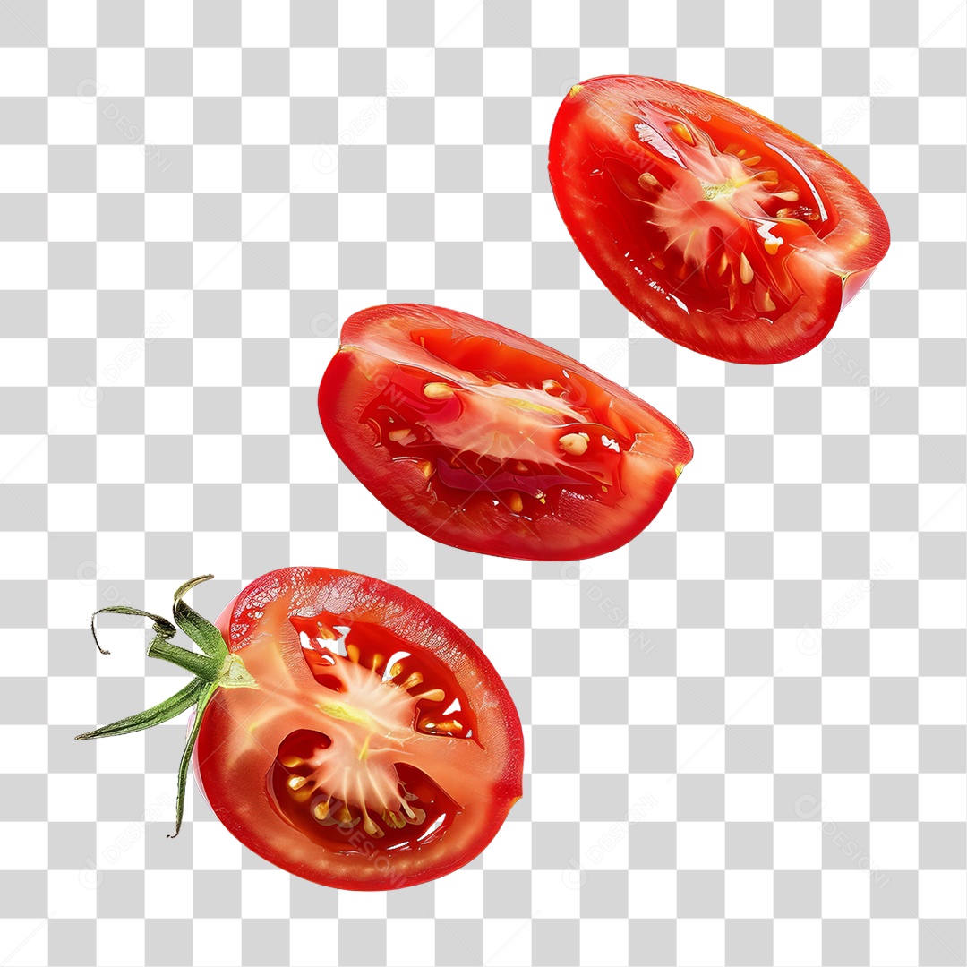 Fatias de Tomates Frutas PNG Transparente