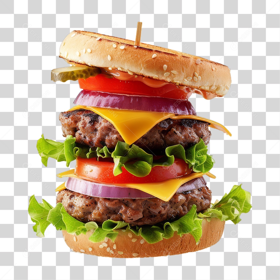 Hambúrguer Lanche PNG Transparente