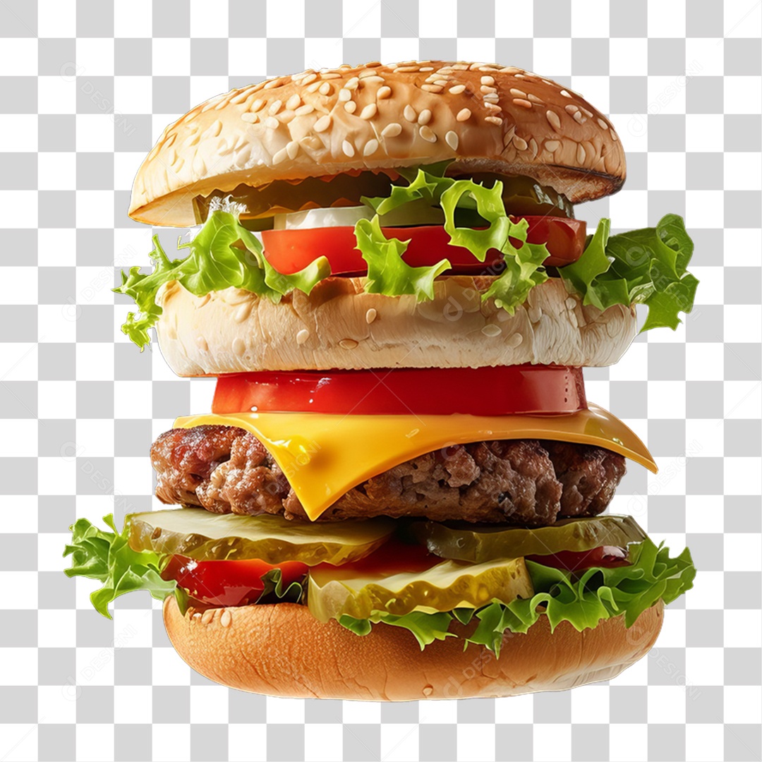 Hambúrguer Lanche PNG Transparente