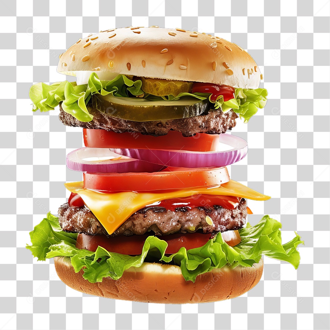 Hambúrguer Lanche PNG Transparente