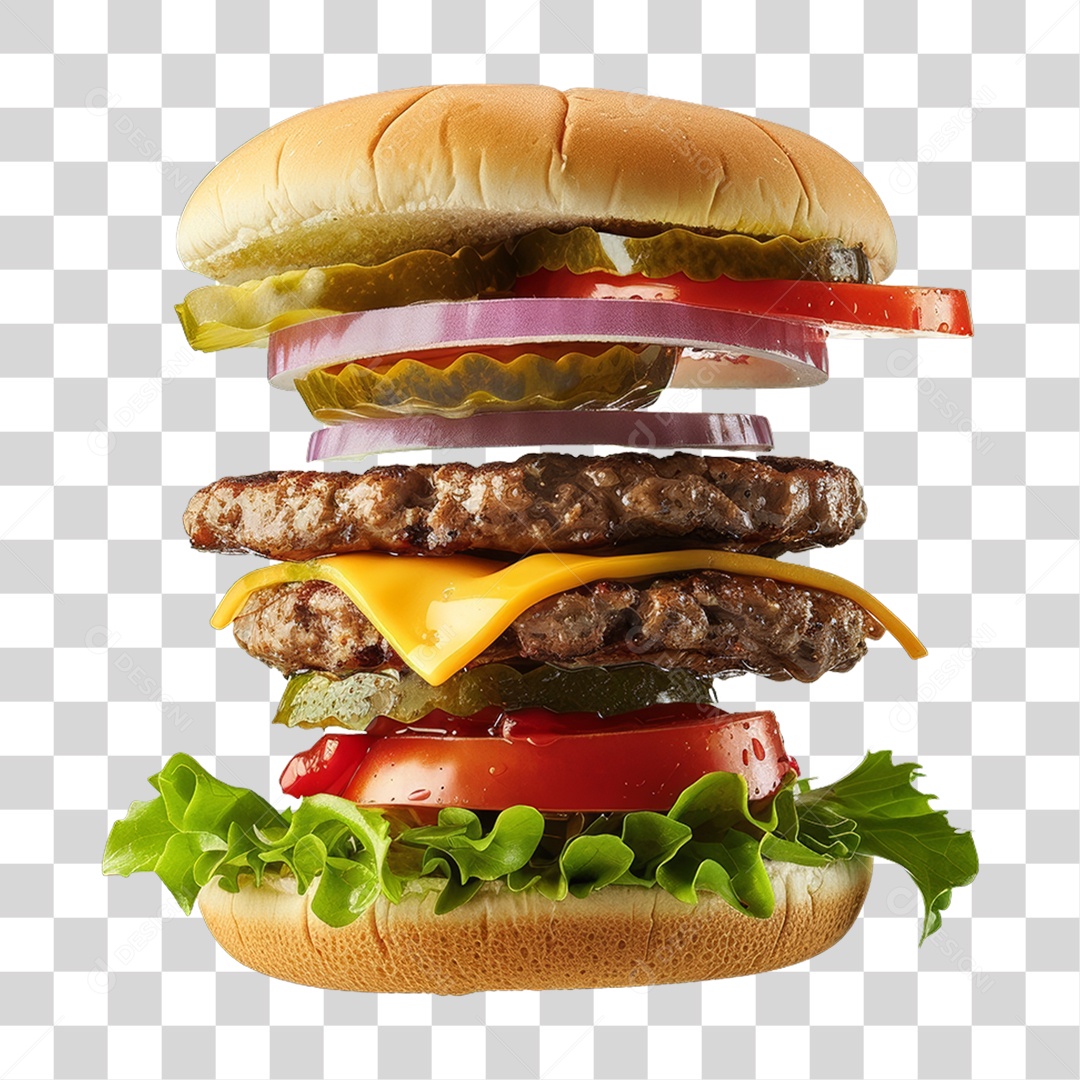 Hambúrguer Lanche PNG Transparente