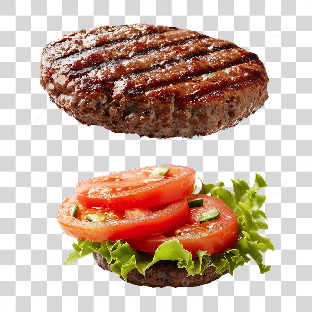 Hambúrgueres Grelhados PNG Transparente