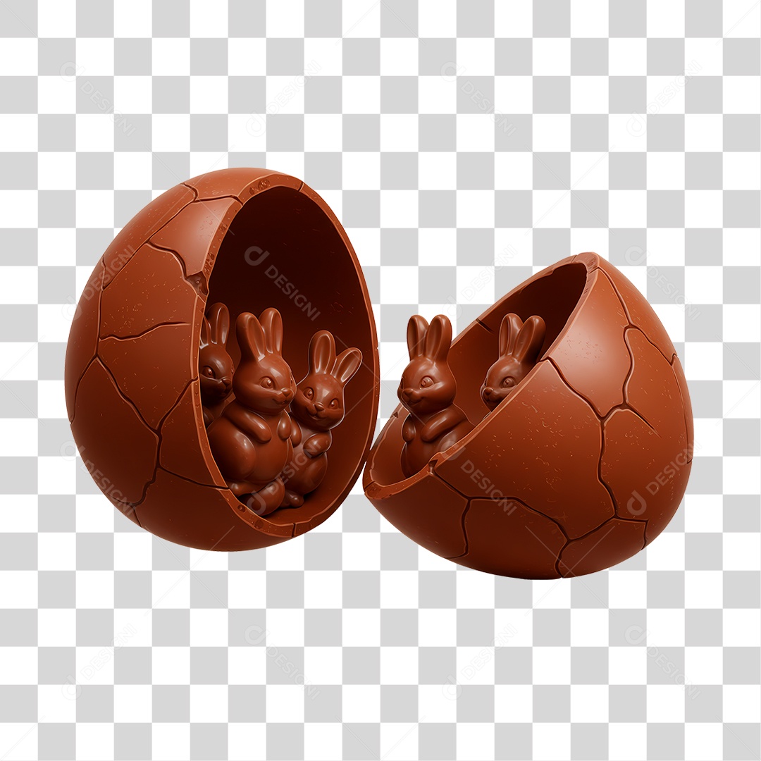 Ovo de Chocolate PNG Transparente