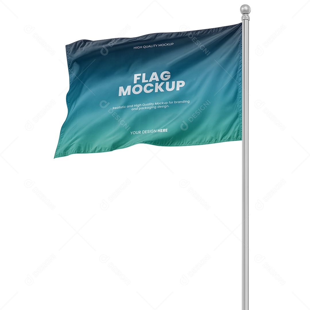 Mockup Bandeira PSD Editável