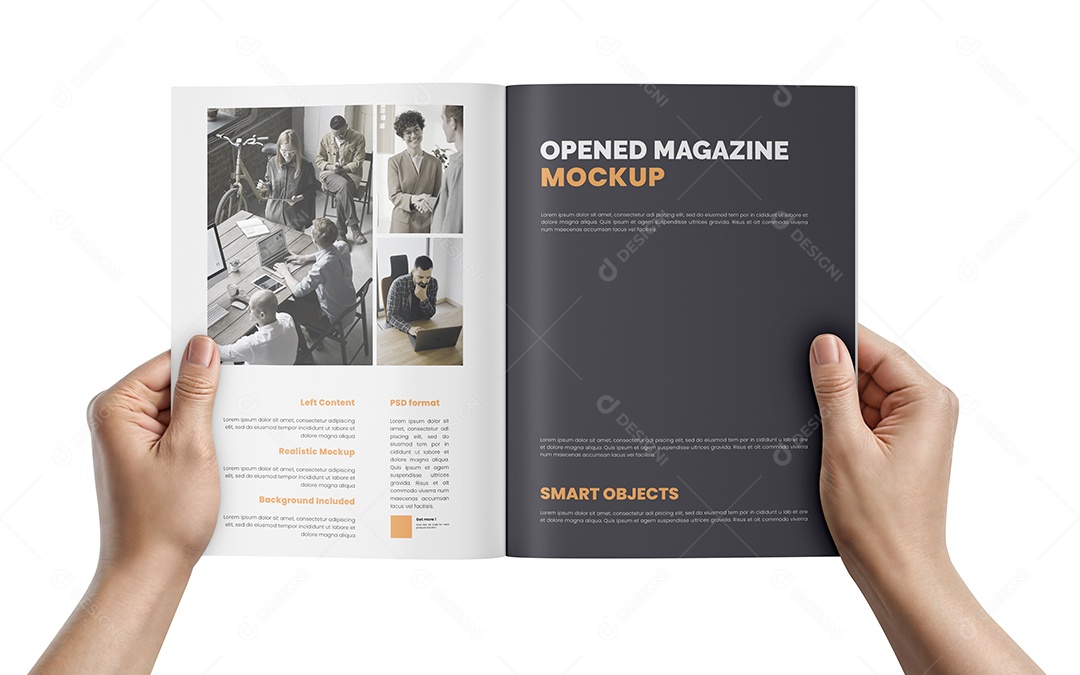 Mockup Panfleto de Dobra PSD Editável