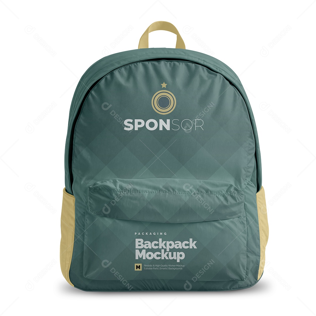 Mockup Mochila Escolar PSD Editável