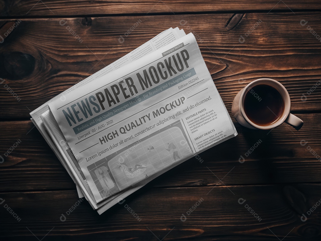 Mockup Jornal PSD Editável