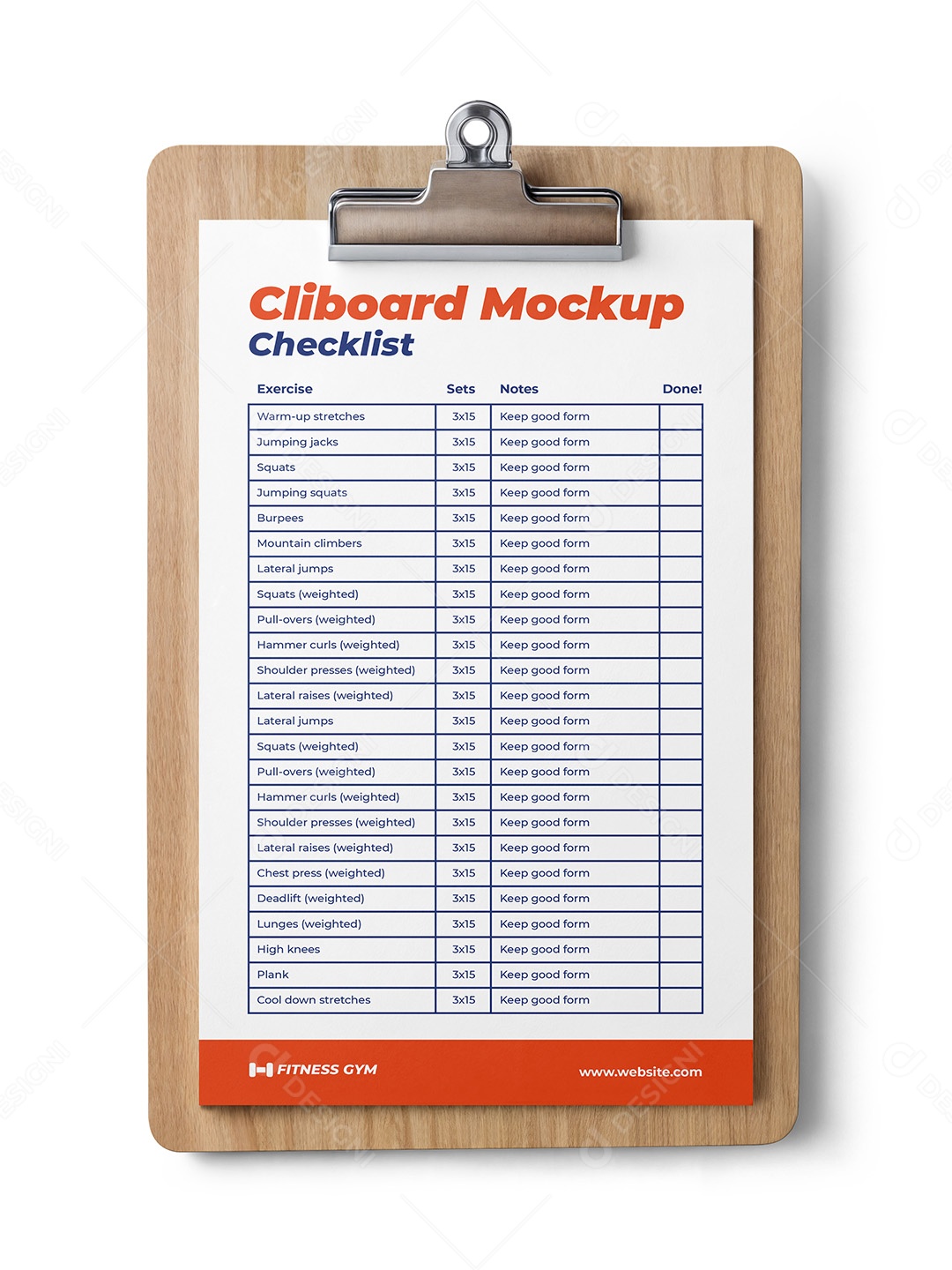 Mockup Prancheta PSD Editável