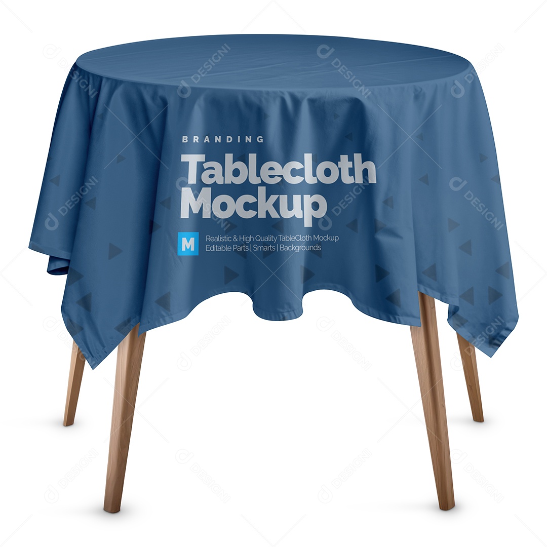 Mockup de Toalha para Mesa PSD Editável