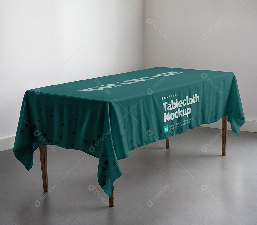 Mockup de Toalha para Mesa PSD Editável