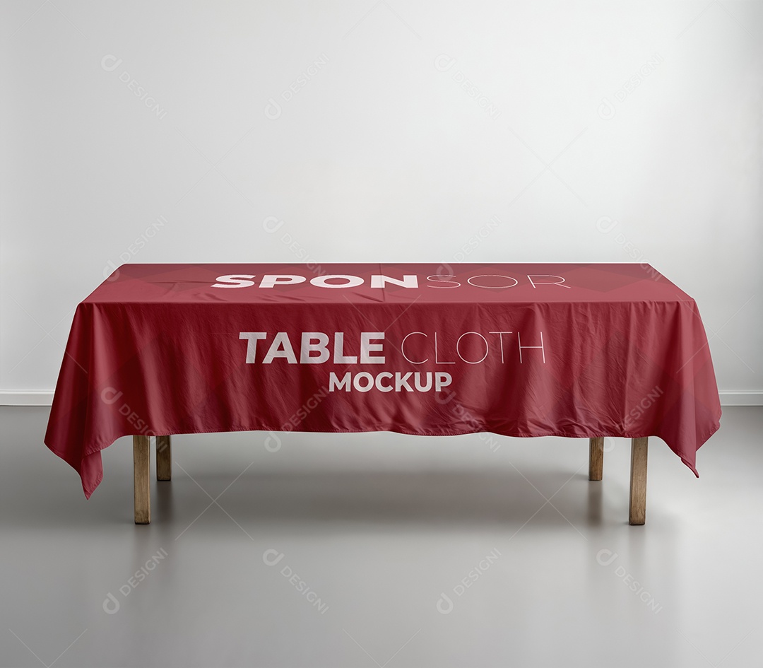 Mockup de Toalha Para Mesa PSD Editável