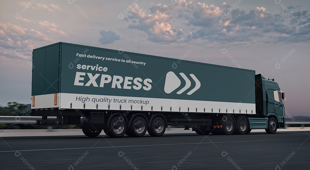 Mockup de Caminhão PSD Editável