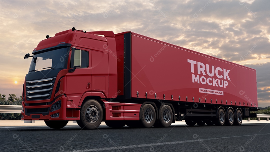 Mockup de Caminhão PSD Editável