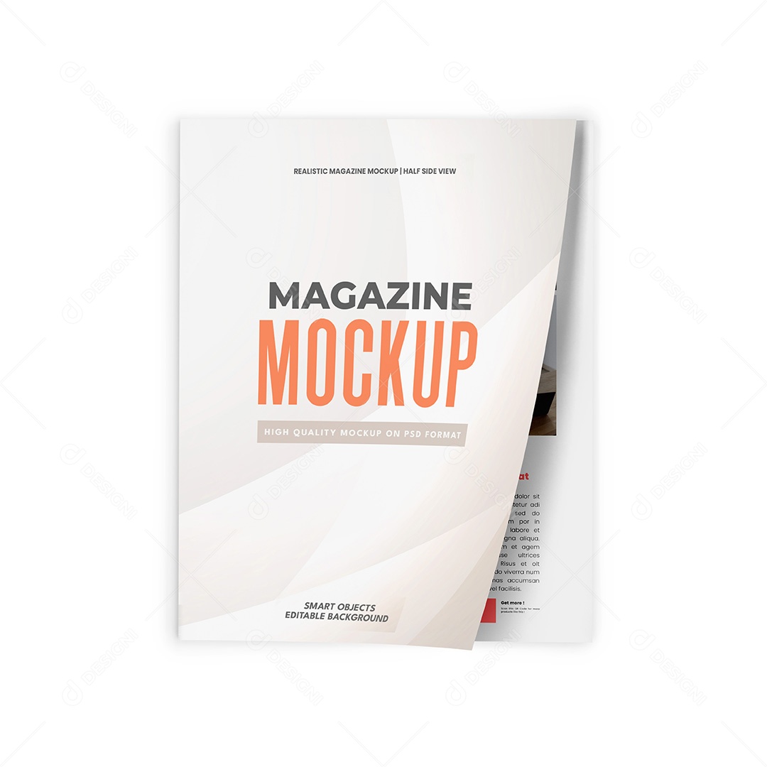 Mockup Capa de Revista PSD Editável