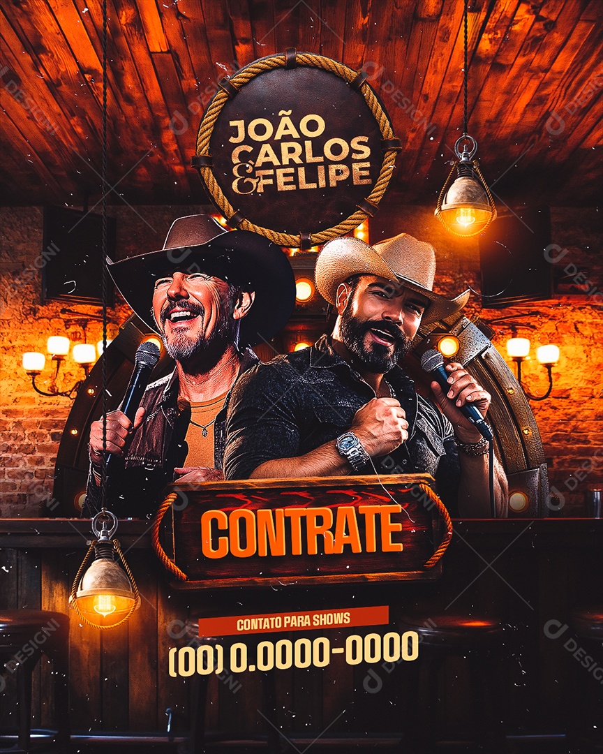 Flyer João Carlos e Felipe Social Media PSD Editável