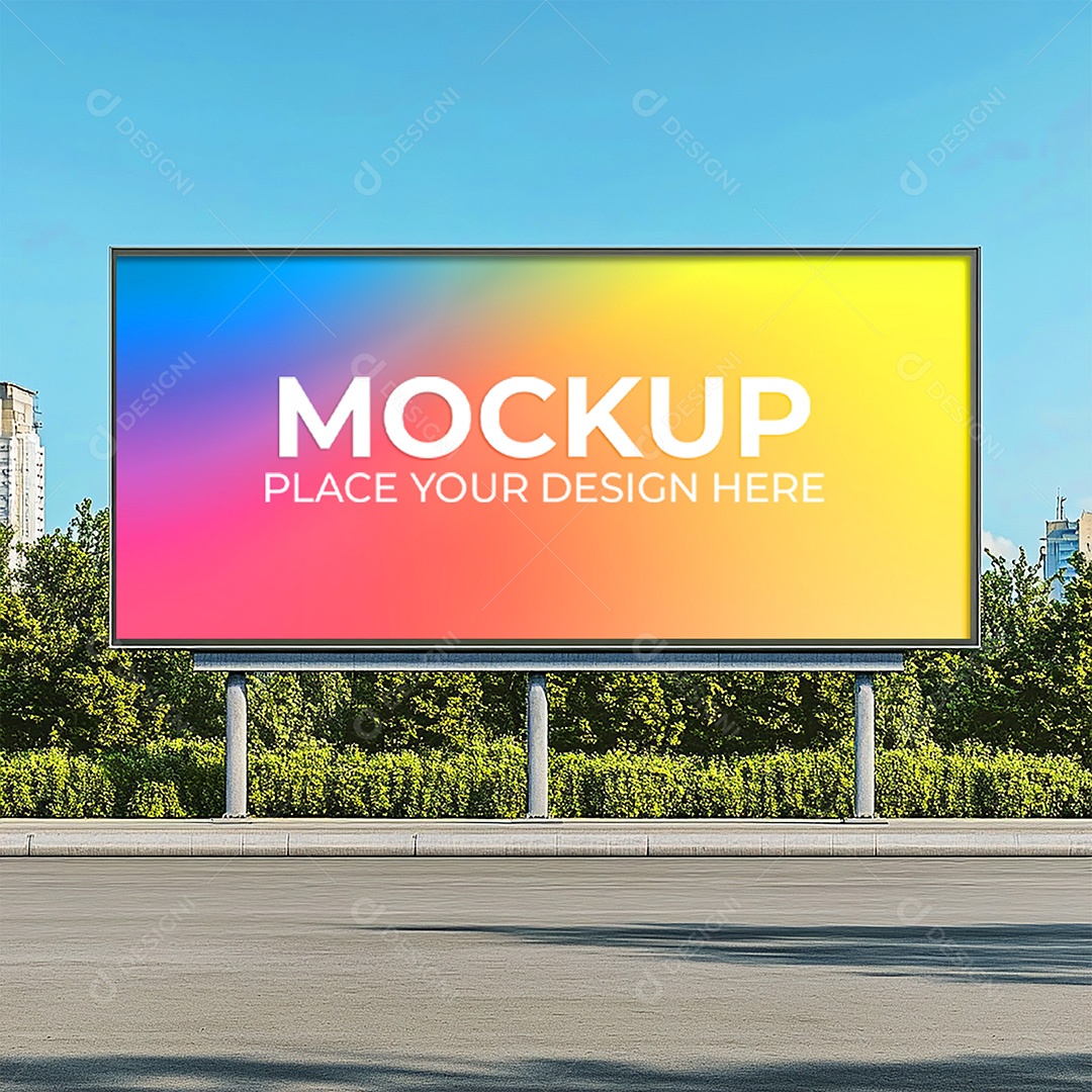 Mockup Painel Publicitário PSD Editável