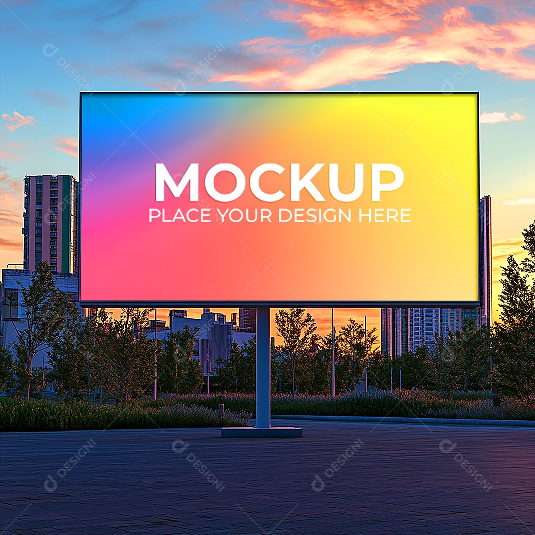 Mockup Painel Publicitário PSD Editável