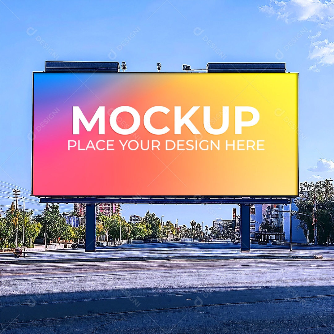 Mockup Painel Publicitário PSD Editável