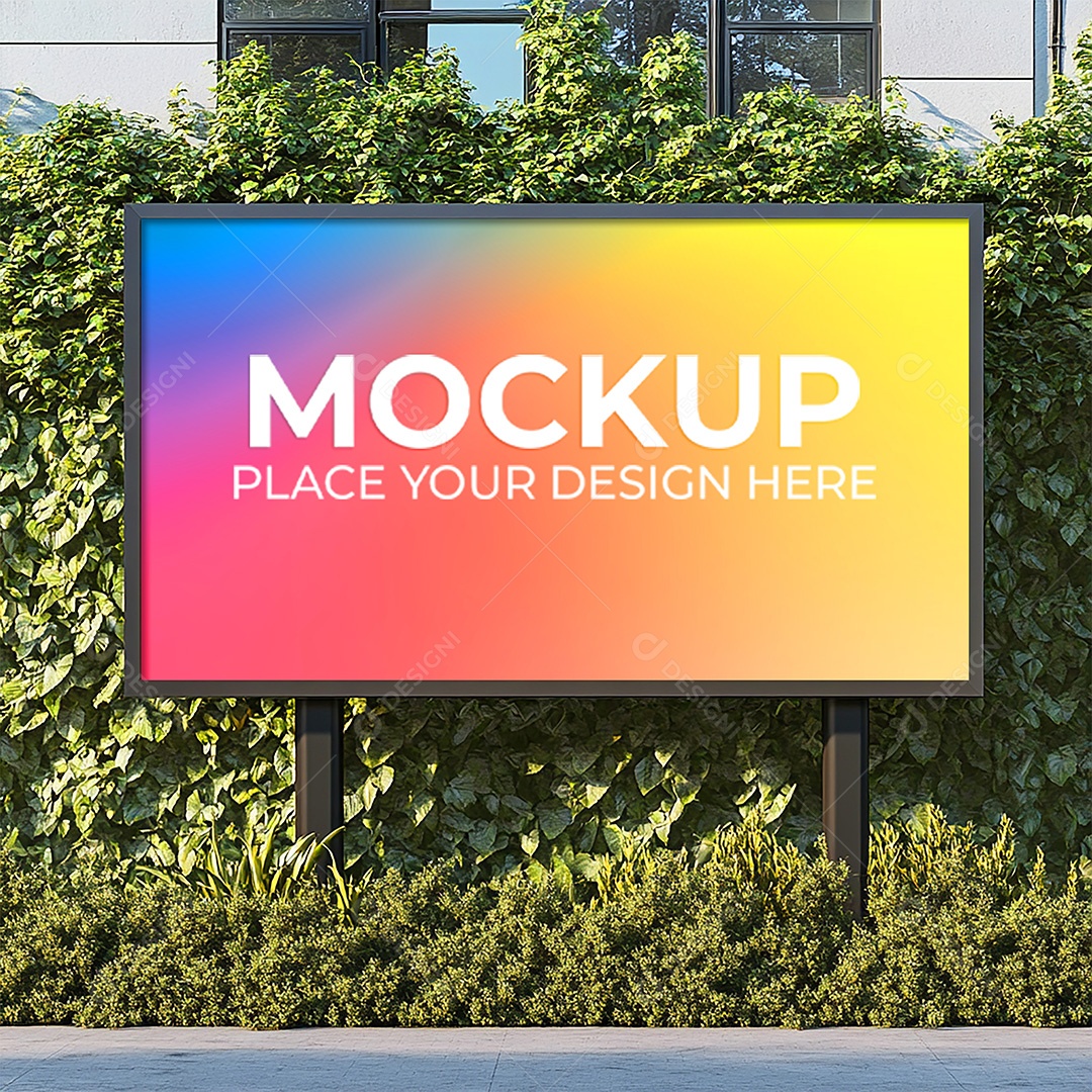 Mockup Painel Publicitário PSD Editável