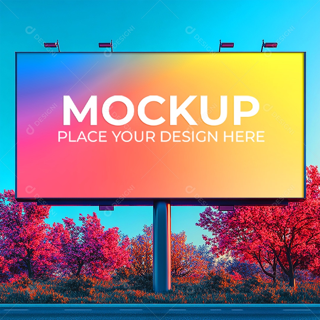 Mockup Painel Publicitário PSD Editável