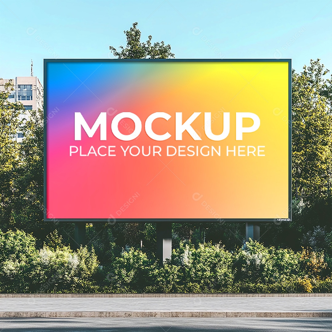 Mockup Painel Publicitário PSD Editável