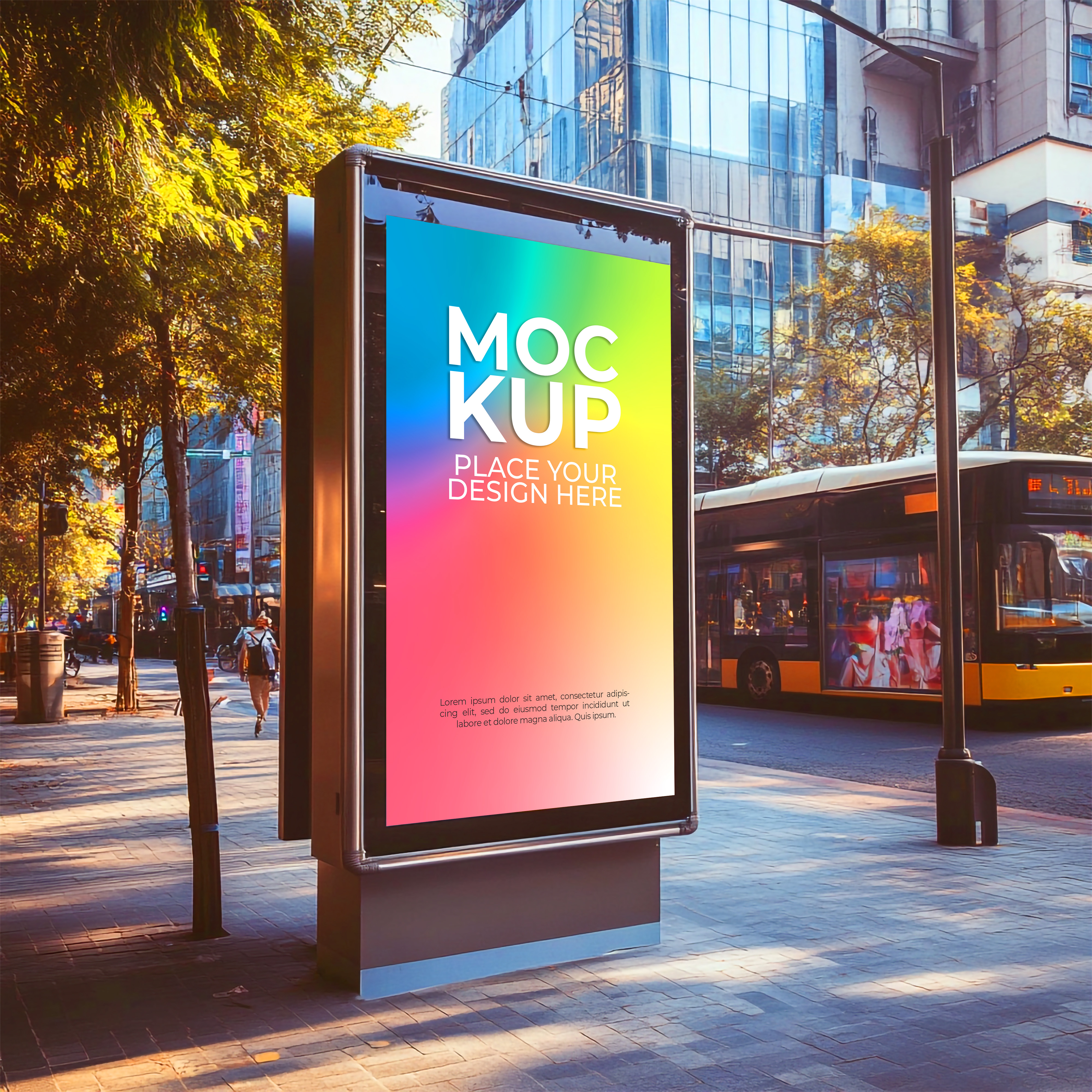 Mockup Placa Outdoor Publicitário PSD Editável