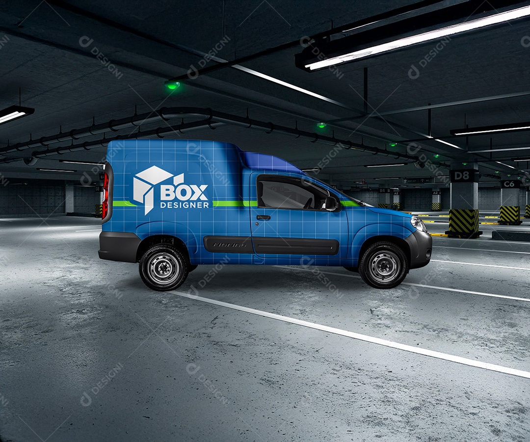 Mockup de Carro de Empresa PSD Editável