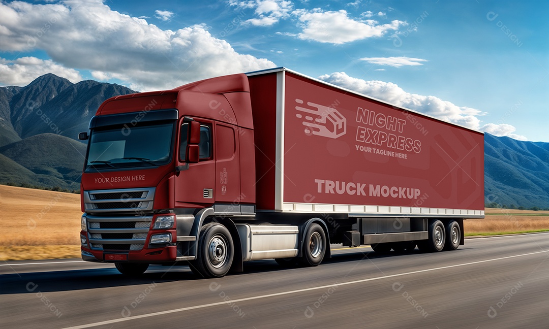 Mockup Caminhão PSD Editável