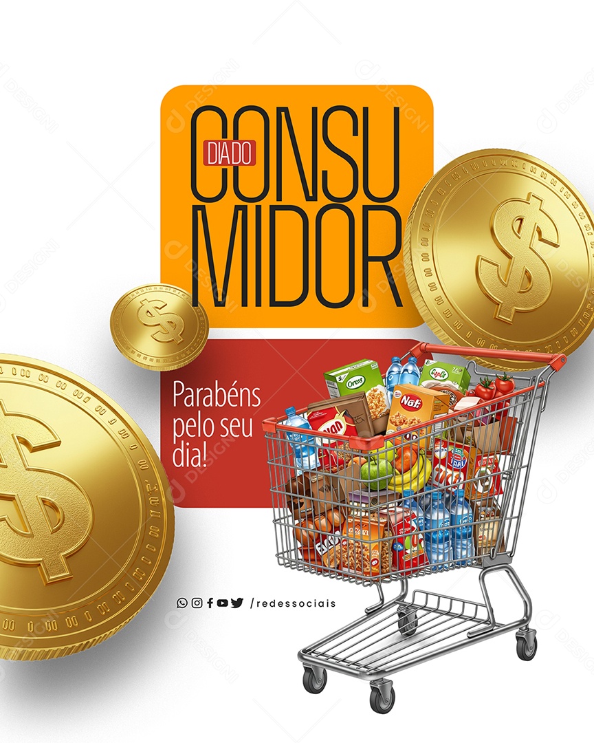 Dia do Consumidor Parabéns Social Media PSD Editável