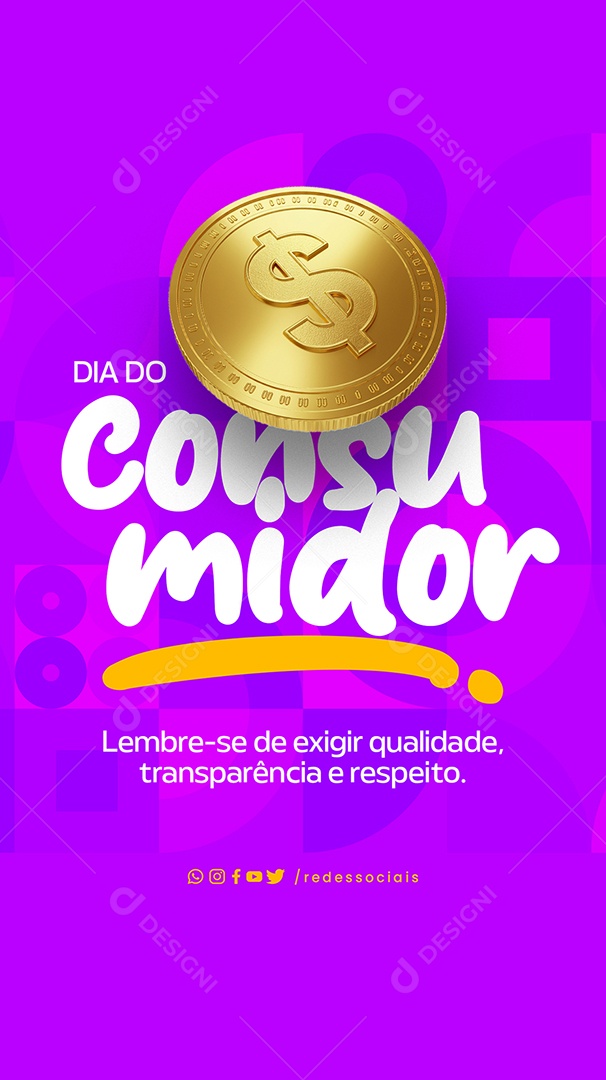 Story Dia do Consumidor Social Media PSD Editável